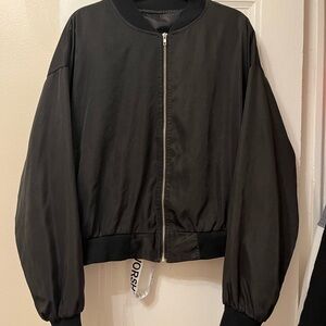 Women's Black Bomber Jacket